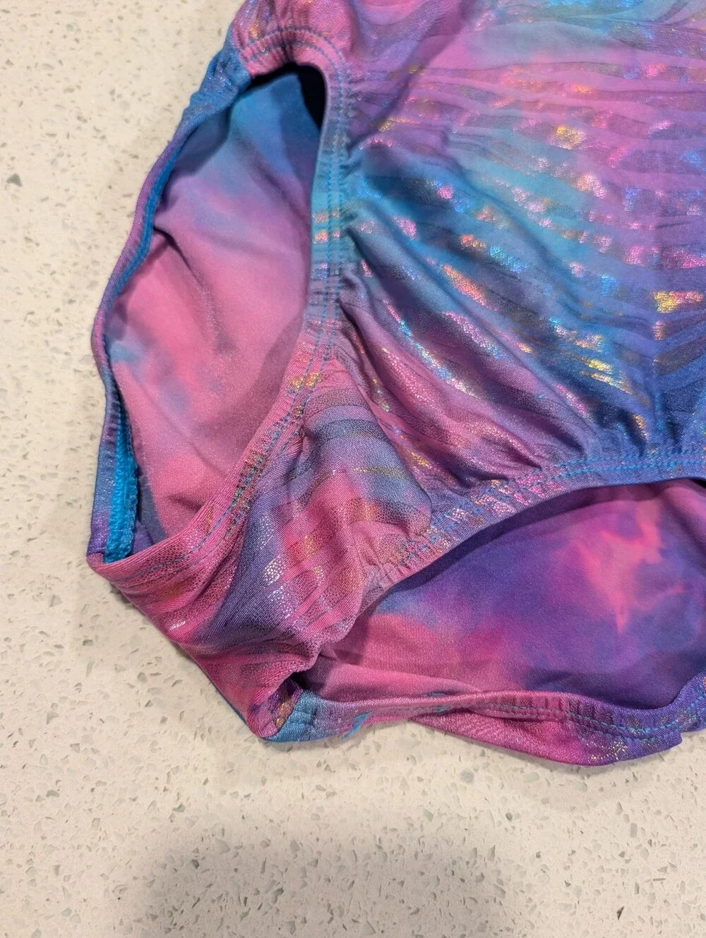 UNICORN GK Elite Gymnastics Dance Leotard Child Large Blue Purple Pink RAZORBACK